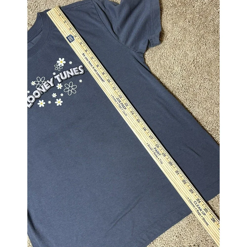 Looney Tunes Characters  Girls Gray  Graphic‎ Short Sleeve Tee Size S (4/6)